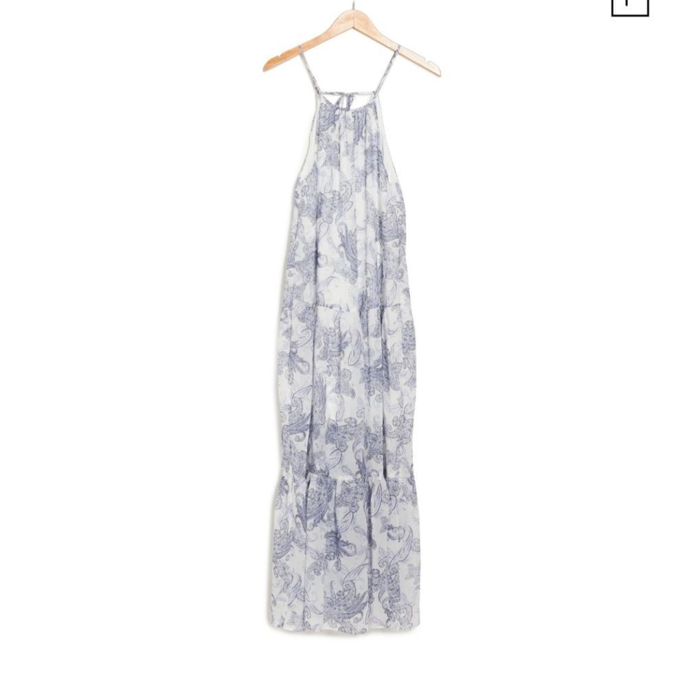 Sophia Paisley Maxi Dress In Lilac Pais Size Small